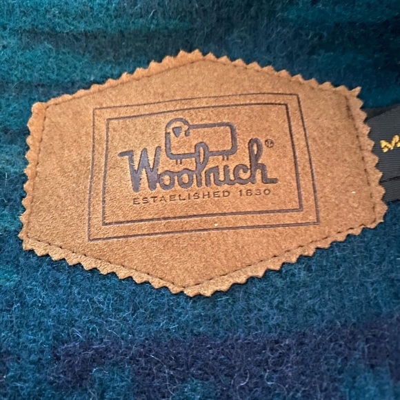 Vintage Woolrich Size Womens Medium Aztec Print Wool Chore Coat Shawl Collar - Picture 9 of 11